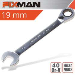 FIXMAN Reversible Combination Ratcheting Wrench 19mm